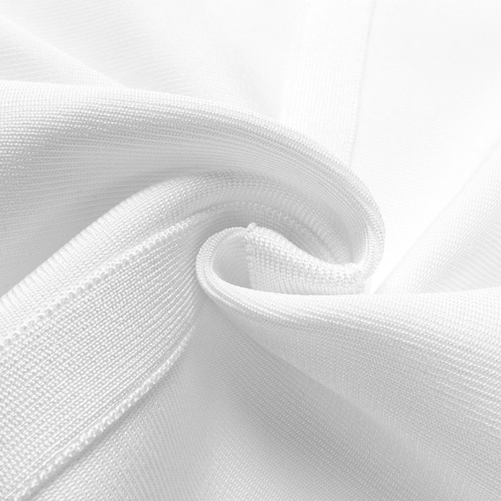 Bandage Backless Slim White Midi Dress - Picture 11 of 13